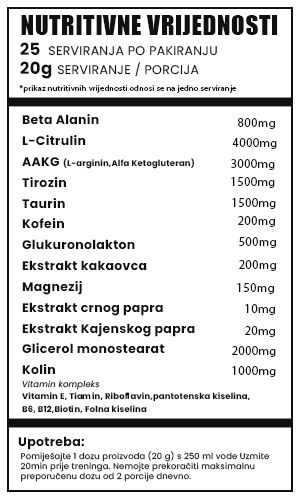 Behemoth 500g real pharm nutritivne vrijednosti samojako shop preworkout prije treninga mišićni pump snaga