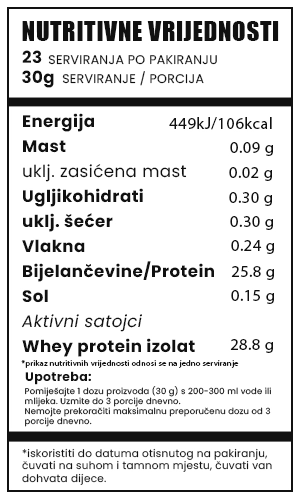 Real Izolat 100 700g real pharm nutritivne vrijednosti samojako shop protein whey