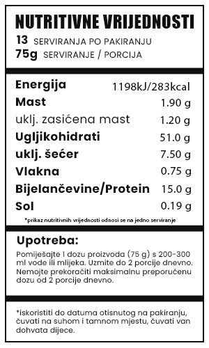 Real Mass gainer 1kg real pharm nutritivne vrijednosti samojako shop protein whey