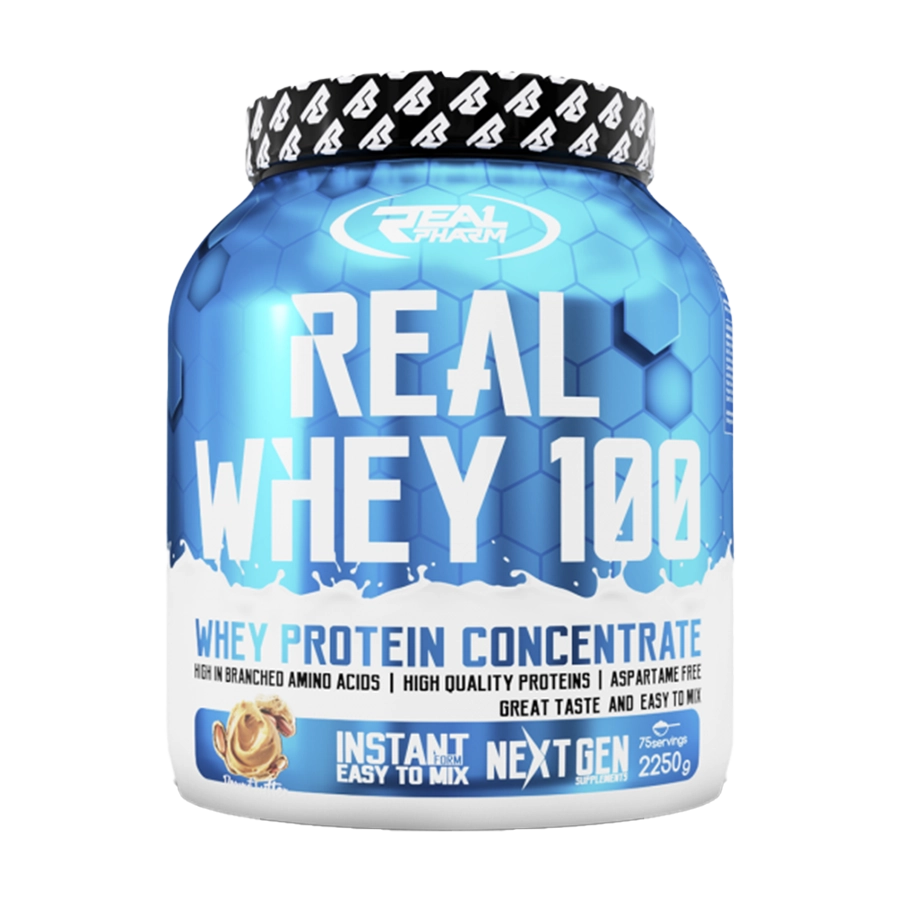 Whey 100 2250g kanta Real Pharm Samojako shop Protein Whey vanilija čokolada jagoda najbolji whey top cijena snaga masa