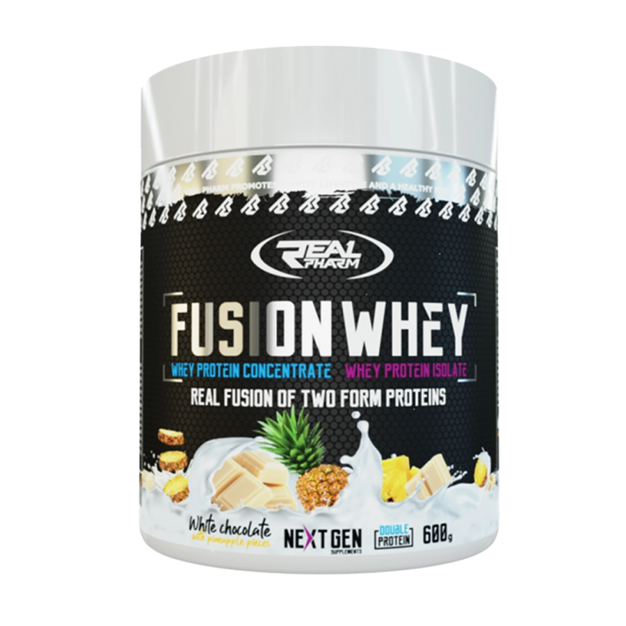 Fusion Whey 600g Real pharm hrvatska whey koncentrat i izolat sa komadicima voća najbolji okusi samojako shop