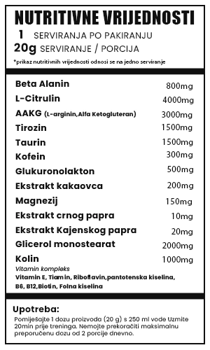 Behemoth 20g real pharm nutritivne vrijednosti samojako shop preworkout prije treninga mišićni pump snaga