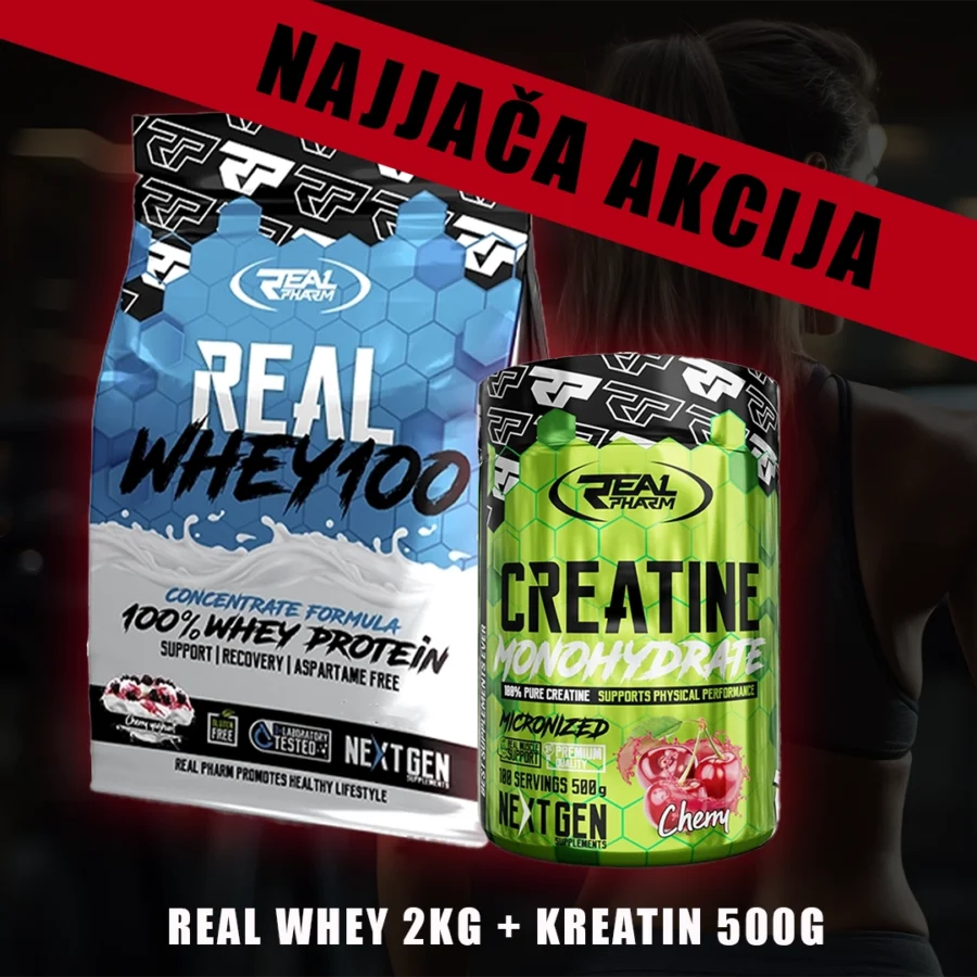 najjaca akcija whey 2kg i kreatin 500g samojako shop real pharm hrvatska